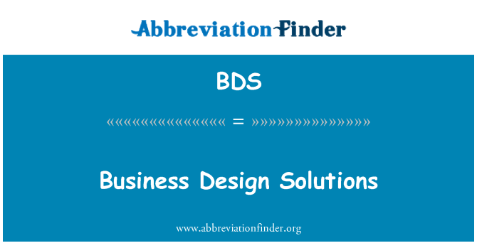 BDS: کسب و کار راه حل های طراحی