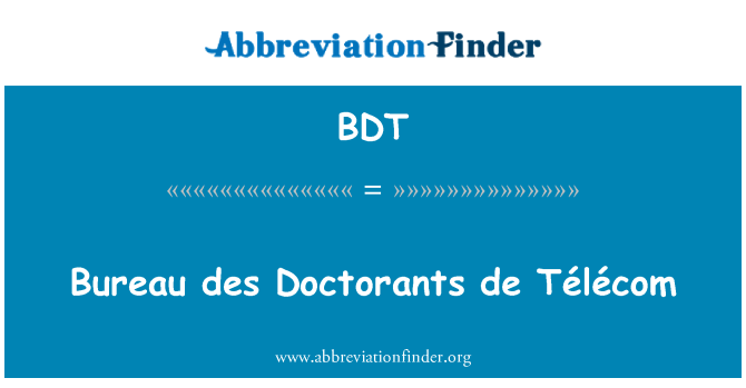 BDT: Des Bureau Doctorants de Télécom