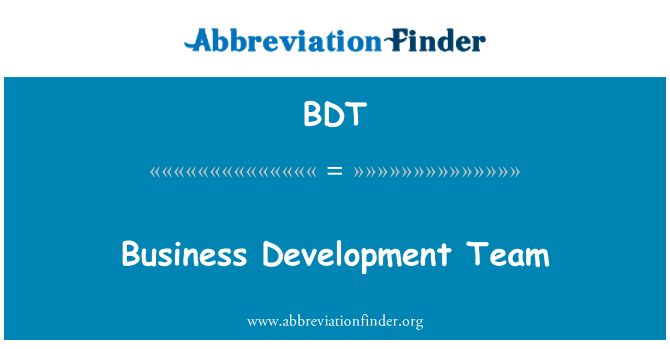 BDT: Tim pengembangan bisnis