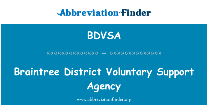 BDVSA: Braintree District Voluntary Support Agency