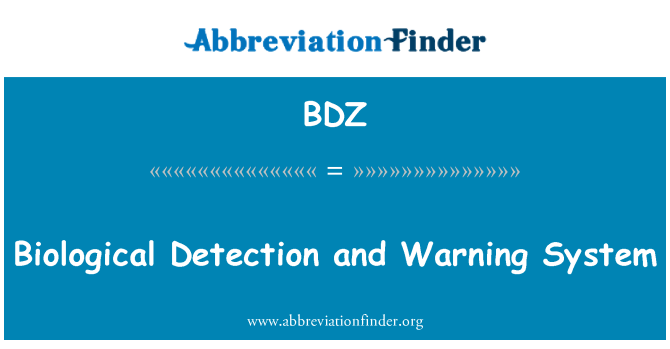 BDZ: Biologiska identifierings- och varningssystem