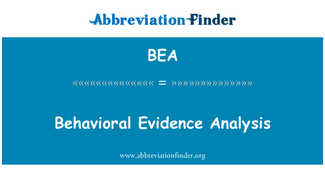 BEA: Analiżi ta ' l-evidenza komportamentali