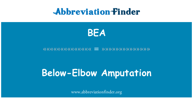 BEA: Amputace pod loket