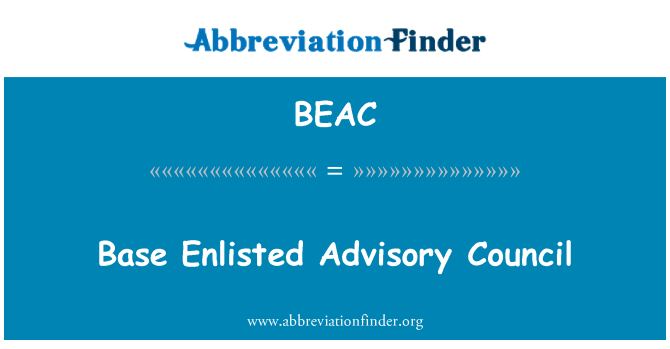 BEAC: Base alistado a Consejo Asesor