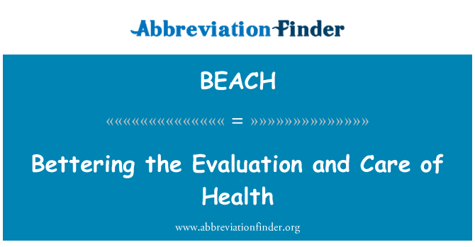 BEACH: Bettering evalyasyon ak swen de sante