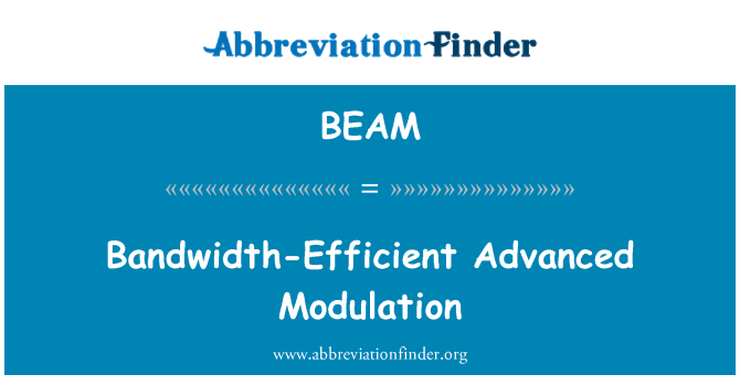 BEAM: Bant genişliğini verimli modülasyon gelişmiş