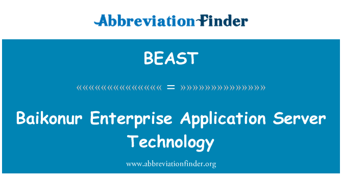 BEAST: Baïkonour Enterprise aplikasyon sèvè teknoloji