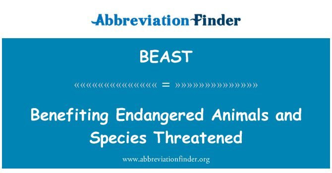 BEAST: Fordel truede dyrearter og arter truet