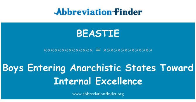 BEASTIE: Chicos entren anárquicos Estados hacia la excelencia interna