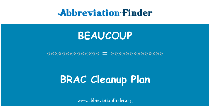 BEAUCOUP: BRAC 정리 계획