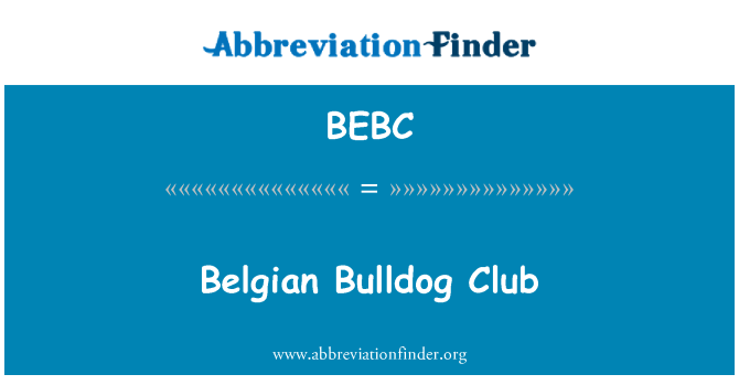 BEBC: Belçika Bulldog Club