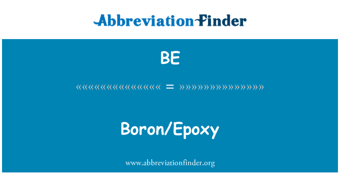 BE: Bore/Époxy