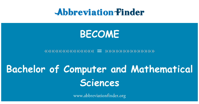 BECOME: 電腦與數學科學學士學位