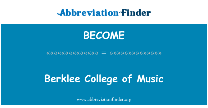 BECOME: Berklee College of Music