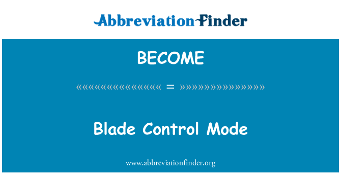 BECOME: Режим управления blade