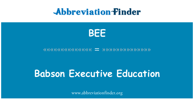 BEE: Babson Executive Education