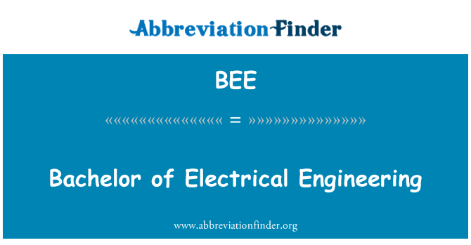 BEE: Baglor mewn peirianneg trydanol