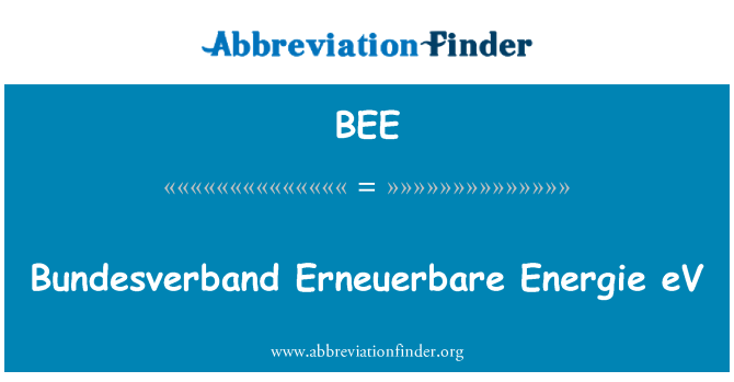 BEE: EV Energie фармацевтичними Erneuerbare