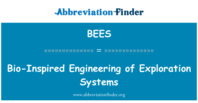 BEES: Bio-εμπνευσμένο μηχανικών συστημάτων εξερεύνηση