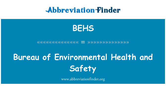 BEHS: Oficina de salut ambiental i seguretat