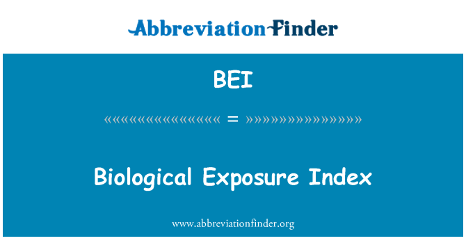 BEI: Biologiska exponering Index
