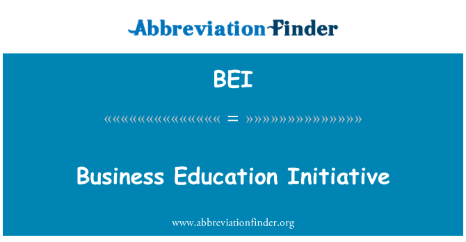 BEI: Initiative: Inicjatywa edukacji biznesowej