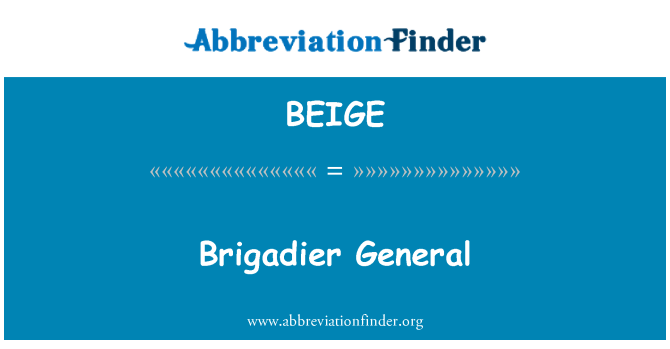 BEIGE: Generał brygady