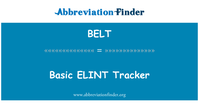 BELT: Dasar ELINT Tracker