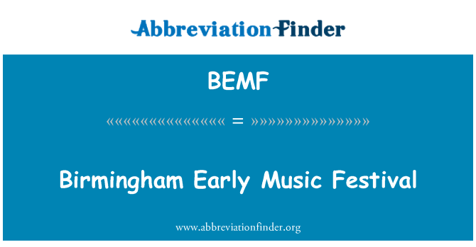 BEMF: Festival staré hudby Birmingham