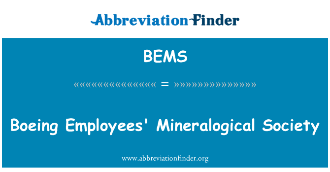 BEMS: Боїнг Співробітники мінералогічним суспільства