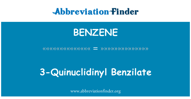 BENZENE: 3-Quinuclidinyl benzilato