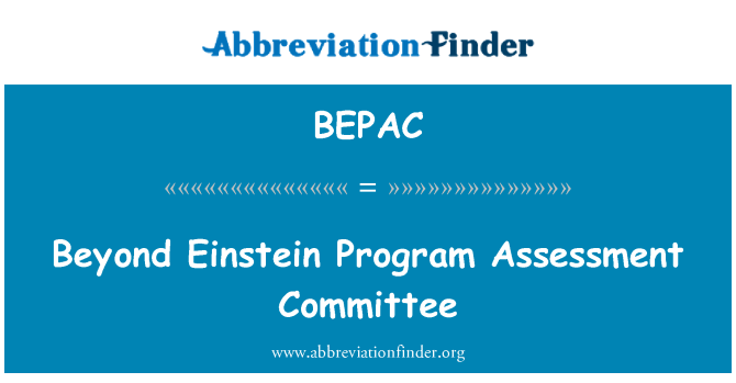 BEPAC: Dèyè Einstein pwogram evalyasyon komite