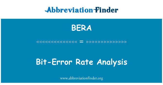 BERA: Bit-Error Rate Analysis