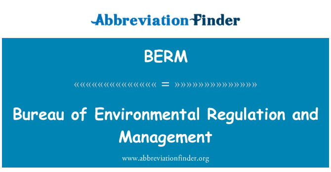 BERM: Bureau de la réglementation environnementale et de gestion