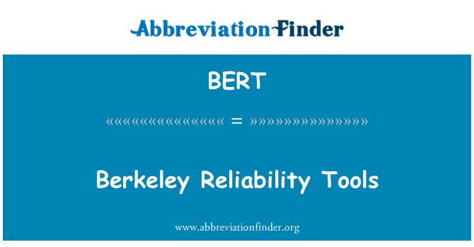 BERT: כלים אמינות ברקלי