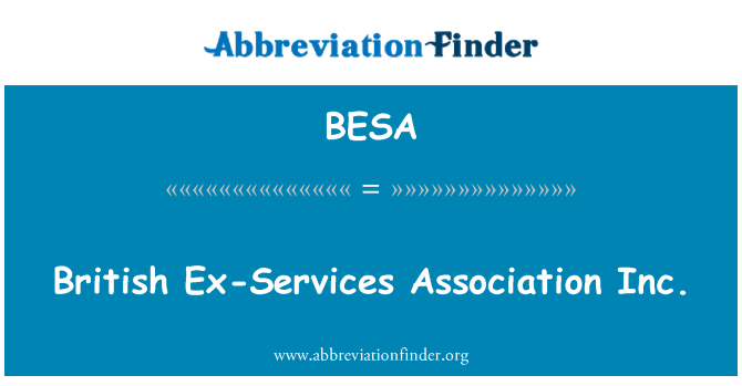 BESA: Британська екс послуги Association вкл.