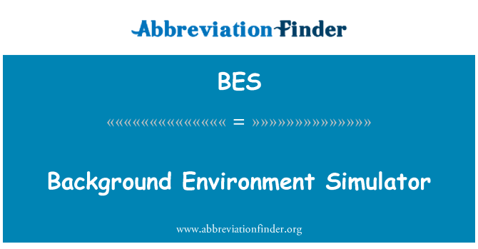 BES: Simulatore di ambiente di sfondo