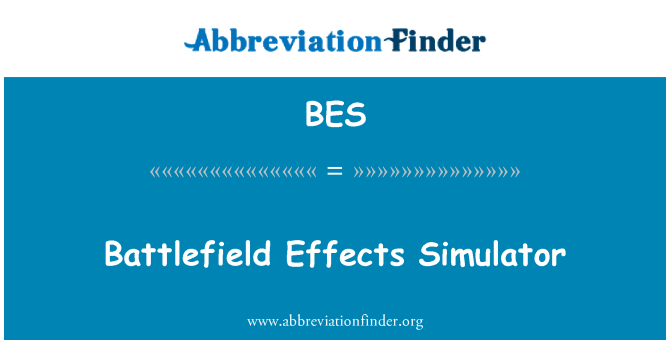 BES: Simulator de efecte de luptă