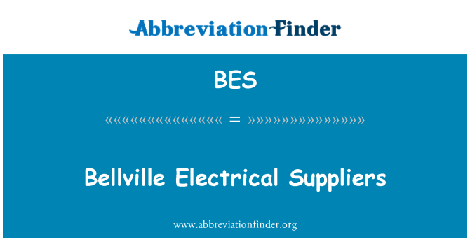 BES: Bellville fournisseurs électriques