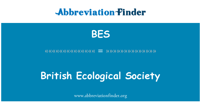 BES: Societatii britanice ecologica