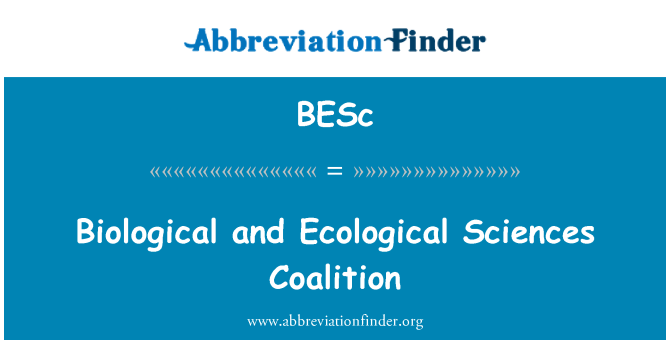 BESc: التحالف العلوم البيولوجية والإيكولوجية