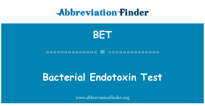 BET: Test di endotossine batteriche