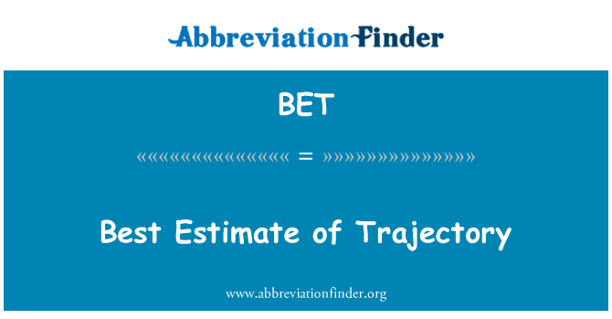 BET: Beste schatting van traject