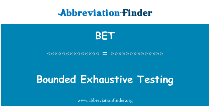 BET: محدود آزمون جامع