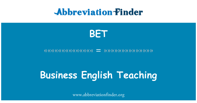 BET: Ensino de inglês de negócios