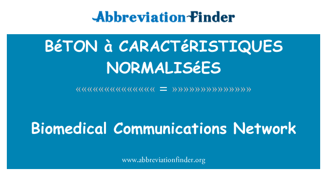 BéTON à CARACTéRISTIQUES NORMALISéES: Biomedische communicatienetwerk