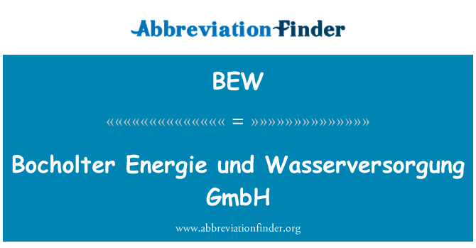 BEW: Bocholter 科特布斯和 Wasserversorgung GmbH
