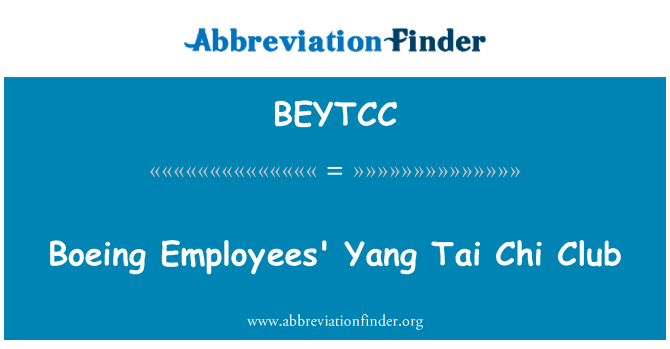 BEYTCC: Boeing ansattes Yang Tai Chi Club