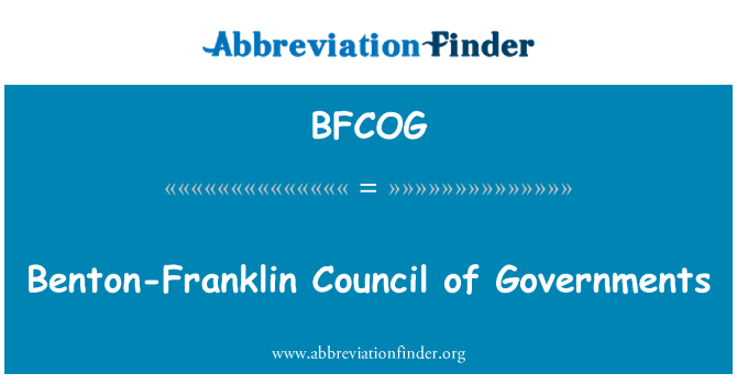 BFCOG: Benton-Franklin Rådet af regeringerne