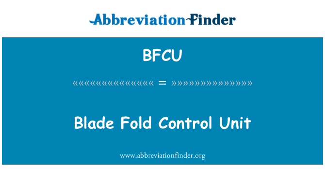 BFCU: Klinge Fold-Steuergerät